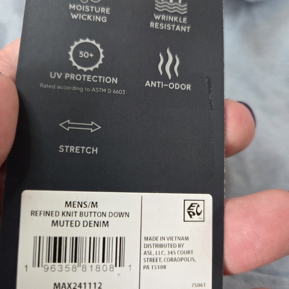 VRST Muted Denim Short Sleeve Button-Down Shirt New Men's Medium - Picture 3 of 9